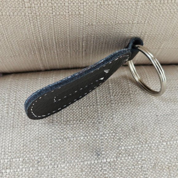 Leather Key Chain Black Genuine Leather Handmade Keys Holder Keys Ring - Picture 7 of 7